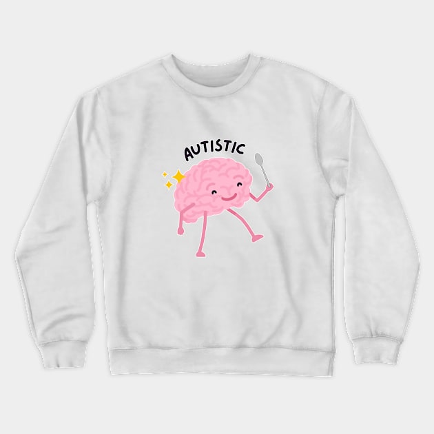 Autistic Brain (Light) Crewneck Sweatshirt by applebubble